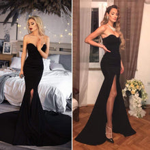 
                        
                          Muat gambar ke penampil Galeri, Formal Strapless Evening Dress Long Prom Gown Front Split Full Length Wedding Maxi Dress
                        
                      