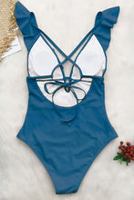 
                        
                          Cargar imagen en el visor de la galería, CUPSHE Women's One Piece Swimsuit Ruffle Deep V Neck Strappy Swimwear Bathing Suits
                        
                      