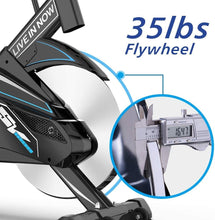 
                        
                          Cargar imagen en el visor de la galería, Pooboo Indoor Cycling Bike Belt Drive Exercise Bike Stationary with Comfortable Seat Cushion, Tablet Holder and LCD Monitor for Home Workout - JOY2ESpree
                        
                      
