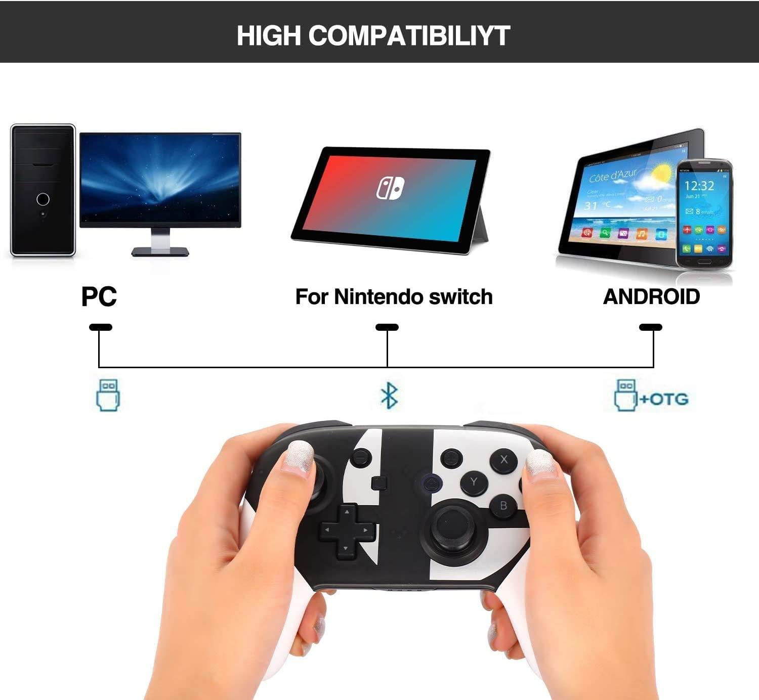 Wireless pro Game Controller for Nintendo Switch by Gamebound (Pink & Green) - JOY2ESpree