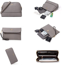 
                        
                          Load image into Gallery viewer, Women Fashion Handbags Wallet Tote Bag Shoulder Bag Top Handle Satchel Purse Set 4pcs
                        
                      