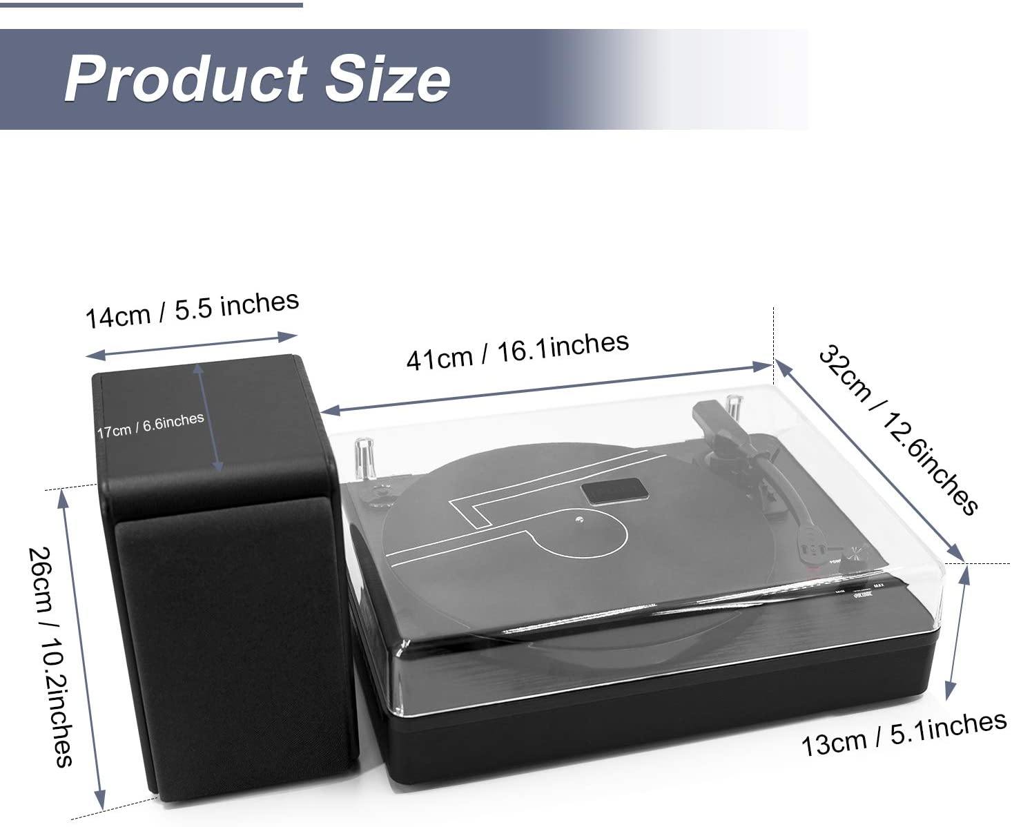 LP&No.1 Bluetooth Turntable HiFi System with Bookshelf Speakers - JOY2ESpree