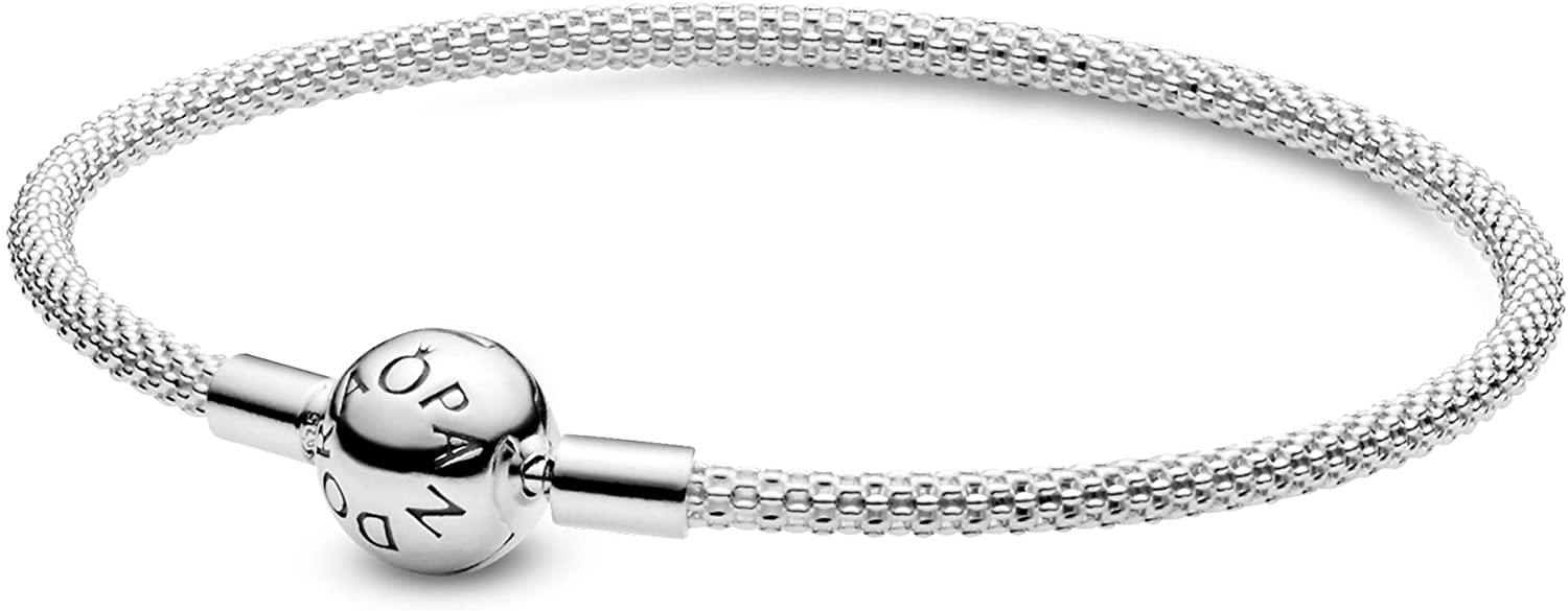 Pandora Jewelry Moments Mesh Charm Sterling Silver Bracelet - JOY2ESpree