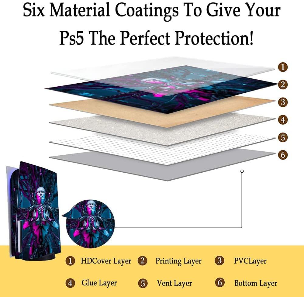 PS5 Skin for Console and Controller, Vinyl Sticker Decal Cover for Playstation 5 - JOY2ESpree