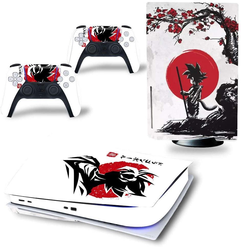 Mmoptop PS5 Skin for Playstation 5 Disc Version Console and Controller Vinyl Cover Skins Wrap - Black Pan-Ther - JOY2ESpree