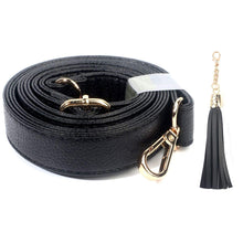 
                        
                          Cargar imagen en el visor de la galería, Beaulegan Purse Strap Replacement - Full Grain Microfiber Leather - 59 Inch Long Adjustable for Crossbody Shoulder Bag - 0.7 Inch Wide, Black/Gold
                        
                      