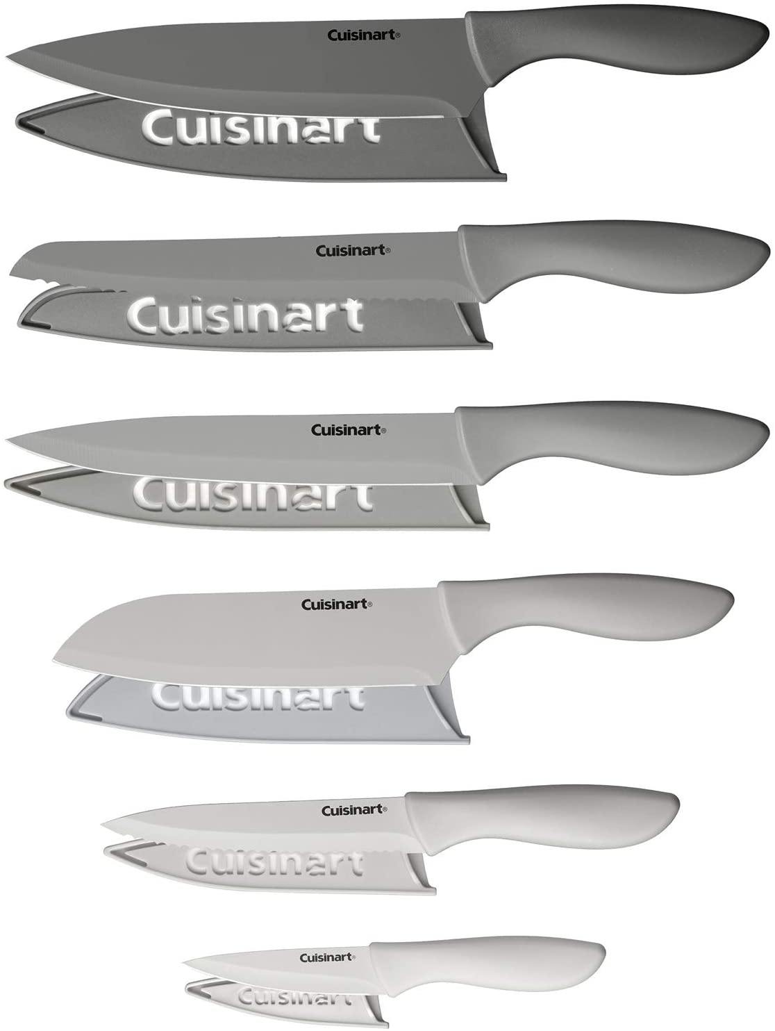 Cuisinart C55-12PMB Advantage 12 Piece Metallic Knife Set With Blade Guards, Black - JOY2ESpree