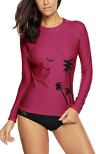
                        
                          將圖片載入圖庫檢視器 CharmLeaks Women's Long Sleeve Rashguard UPF 50 Sun Protection Swimsuit Top Striped Swim Shirts
                        
                      