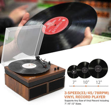 
                        
                          गैलरी व्यूवर में इमेज लोड करें, LP&amp;No.1 Retro Bluetooth Record Player with Stereo External Speakers - JOY2ESpree
                        
                      