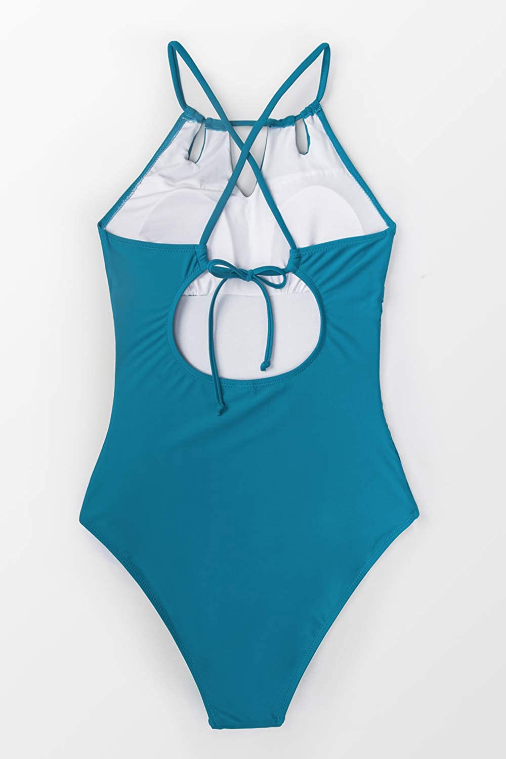CUPSHE Women's One Piece Swimsuit High Neck Tummy Control Swimwear Bathing Suit