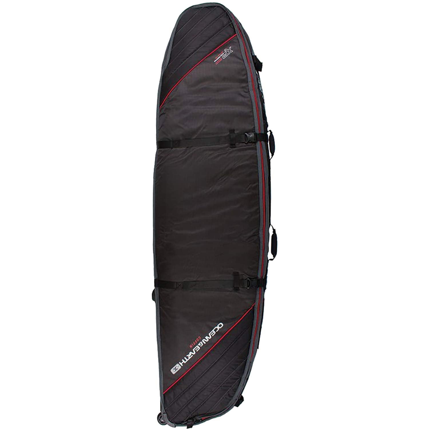 Ocean & Earth - Triple Wheel ShortBoard/Fish Cover 6'0" - Black/Red/Grey