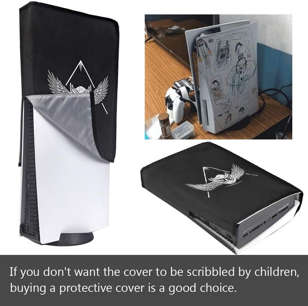 PS5 Dust Cover Anti Scratch Waterproof Dust-Proof Cover Sleeve for Playstation 5 Console Digital Edition and Regular Edition Console (Black) - JOY2ESpree