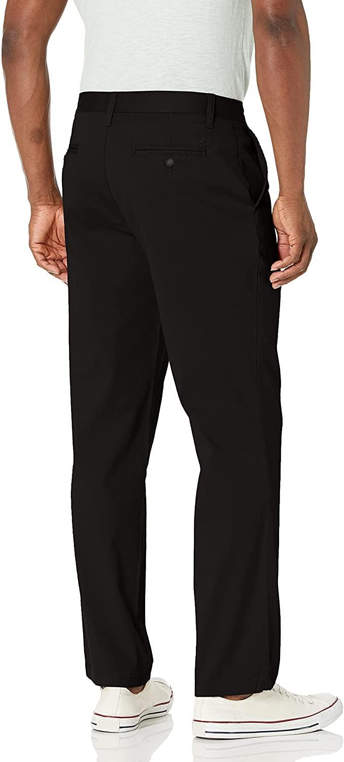 Nautica Men's Classic Fit Flat Front Stretch Solid Chino Deck Pant - JOY2ESpree