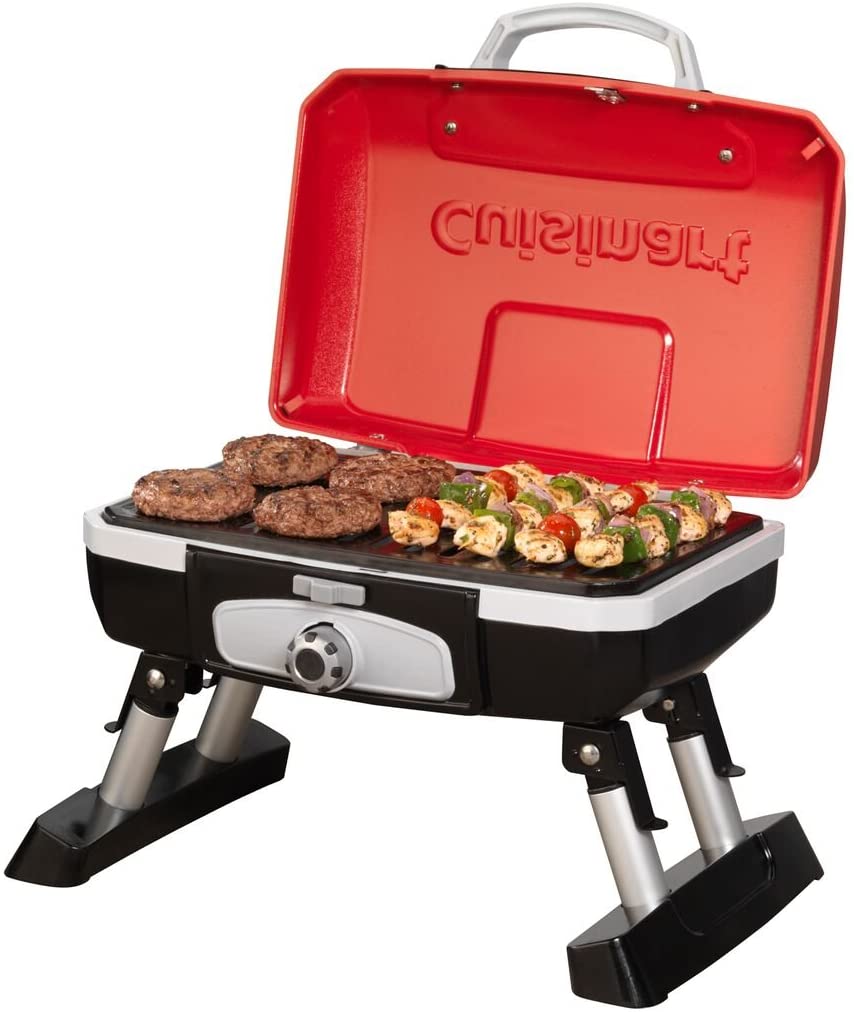 Cuisinart CGG-180T Petit Gourmet Portable Tabletop Propane Gas Grill, Red - JOY2ESpree