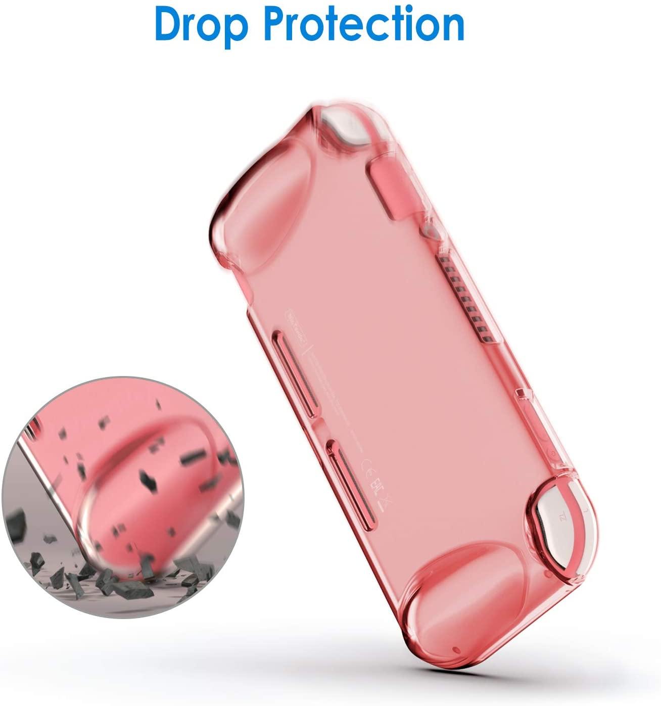 JETech Protective Case for Nintendo Switch Lite 2019, Grip Cover with Shock-Absorption and Anti-Scratch Design, HD Clear - JOY2ESpree