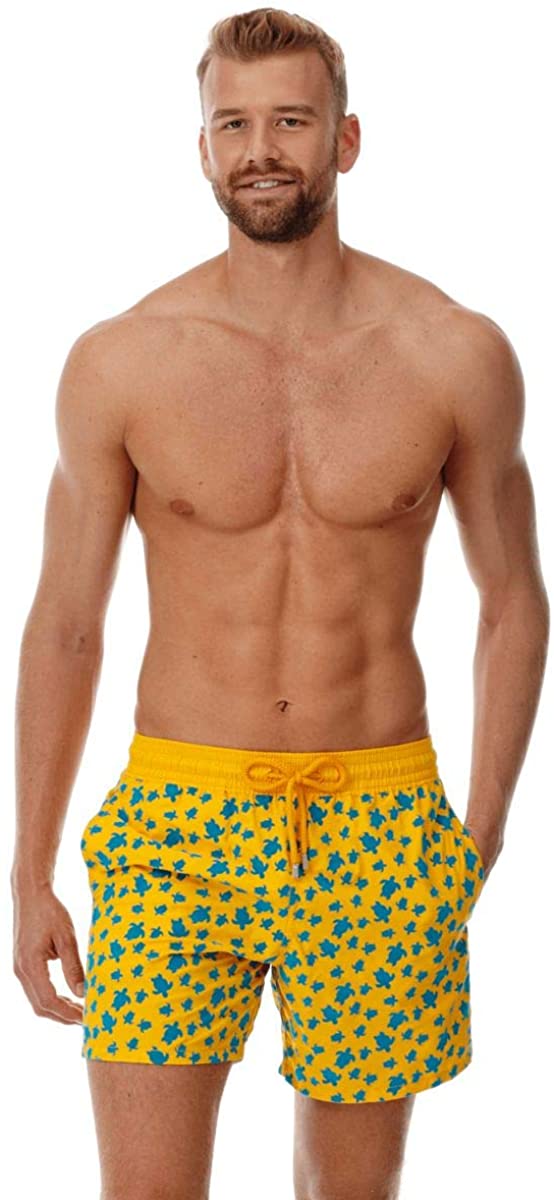 Vilebrequin Men's Moorea Micro Turtles Swim Trunk