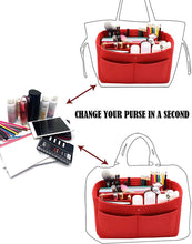 
                        
                          Cargar imagen en el visor de la galería, Felt Purse Bag Organizer Insert with zipper Bag Tote Shaper Fit Speedy Neverfull MM GM
                        
                      