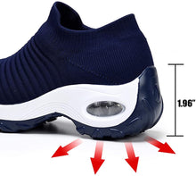
                        
                          Load image into Gallery viewer, STQ Slip On Breathe Mesh Walking Shoes Women Fashion Sneakers Comfort Wedge Platform Loafers
                        
                      