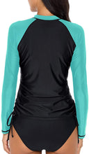 
                        
                          將圖片載入圖庫檢視器 CharmLeaks Women's Long Sleeve Rashguard UPF 50 Sun Protection Swimsuit Top Striped Swim Shirts
                        
                      