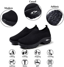 
                        
                          Load image into Gallery viewer, STQ Slip On Breathe Mesh Walking Shoes Women Fashion Sneakers Comfort Wedge Platform Loafers
                        
                      
