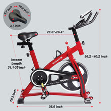 
                        
                          Cargar imagen en el visor de la galería, Indoor Cycling Bike Exercise Bike Stationary Bikes with Comfortable Seat Cushion &amp; LCD Monitor for Home Office Fitness Cardio Workout - JOY2ESpree
                        
                      