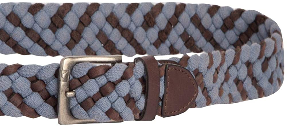 Tommy Bahama Men's Two-Tone Stretch Braided Web Belt