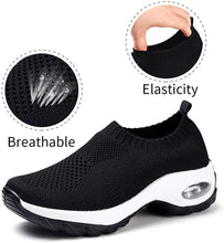 
                        
                          Load image into Gallery viewer, STQ Slip On Breathe Mesh Walking Shoes Women Fashion Sneakers Comfort Wedge Platform Loafers
                        
                      