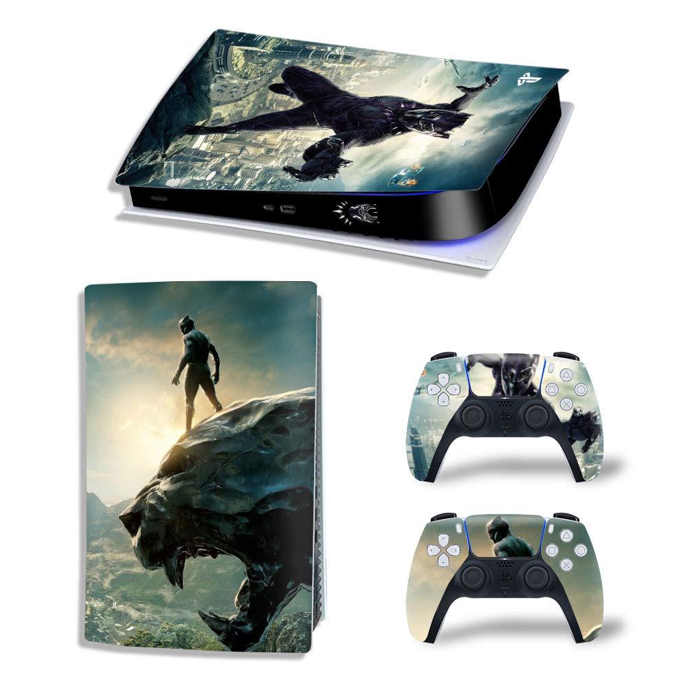 PS5 Console Skin and PS5 Controller Skins Set, Playstation 5 Skin Wrap Decal Sticker PS5 Digital Edition, Panther Decal Kit - JOY2ESpree