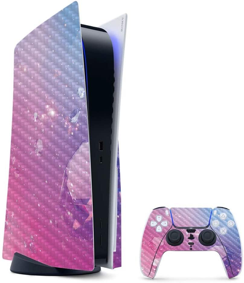MightySkins Carbon Fiber Skin Compatible with PS5 / Playstation 5 Digital Edition Bundle - JOY2ESpree