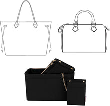 
                        
                          Load image into Gallery viewer, Purse Organizer, Purse Organizer Insert With 2 Metal Zipper, Bag Organizer With RFID Blocking Pocket Purse Organizer insert
                        
                      