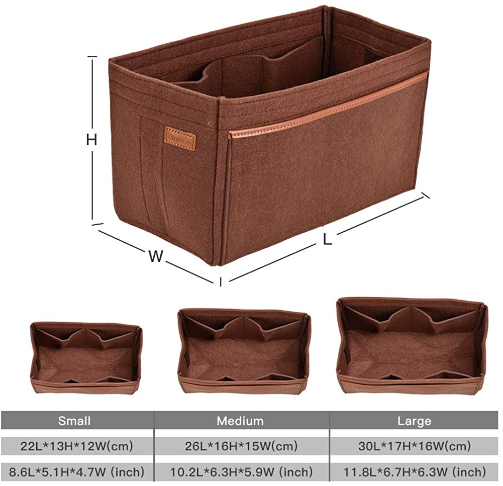 Felt Insert Bag Organizer Bag in Bag Handbag Fit LV Speedy Neverfull Longchamp