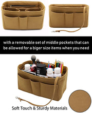 
                        
                          Load image into Gallery viewer, Felt Fabric Purse Tote Diaper Bag Organizer Insert Bag in Bag with Zipper Inner Pocket For Neverfull Speedy
                        
                      