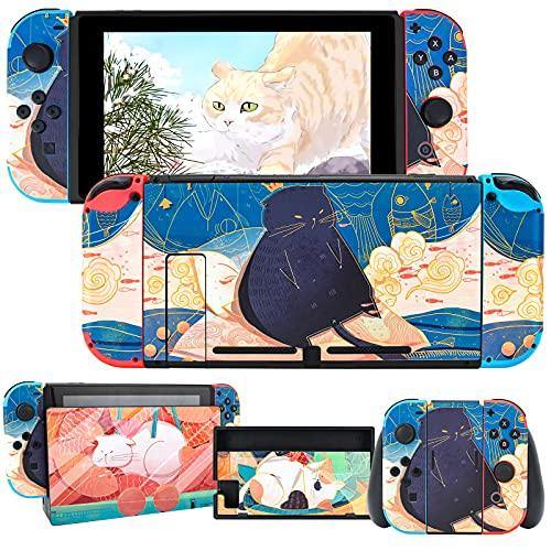 DLseego Switch Skin Sticker Pretty Pattern Full Wrap Skin Protective Film Sticker Compatible with Nintendo Switch- Cute Cat - JOY2ESpree