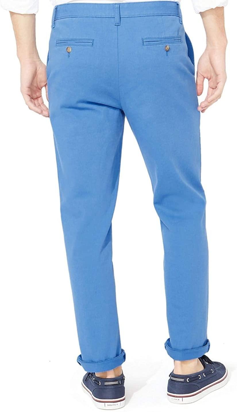 Nautica Men's Classic Fit Flat Front Stretch Solid Chino Deck Pant - JOY2ESpree