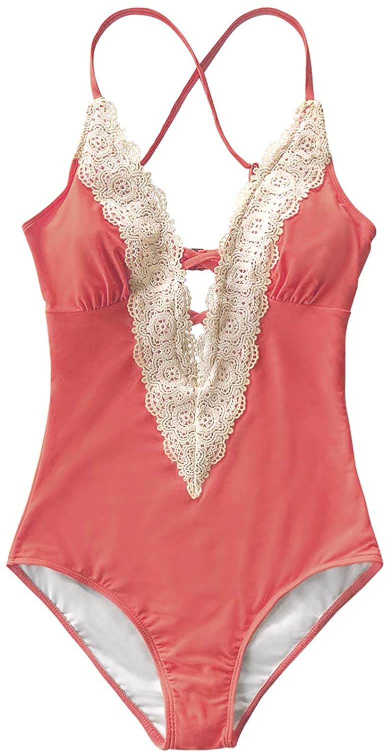 CUPSHE Fashion Women's Ladies Vintage Lace Bikini Sets Beach Swimwear Bathing Suit