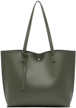 
                        
                          將圖片載入圖庫檢視器 Women's Soft Faux Leather Tote Shoulder Bag from Dreubea, Big Capacity Tassel Handbag
                        
                      