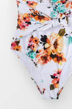 
                        
                          Load image into Gallery viewer, CUPSHE Women's Tie Waist Floral Print One Piece Swimsuit Halter Swimwear - JOY2ESpree
                        
                      