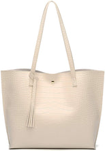 
                        
                          將圖片載入圖庫檢視器 Women's Soft Faux Leather Tote Shoulder Bag from Dreubea, Big Capacity Tassel Handbag
                        
                      