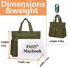 
                        
                          將圖片載入圖庫檢視器 Canvas Tote Bag Waterproof Nylon Multi Pocket Shoulder Bags Laptop Work Bag Teacher Purse and Handbags for Women &amp; Men
                        
                      