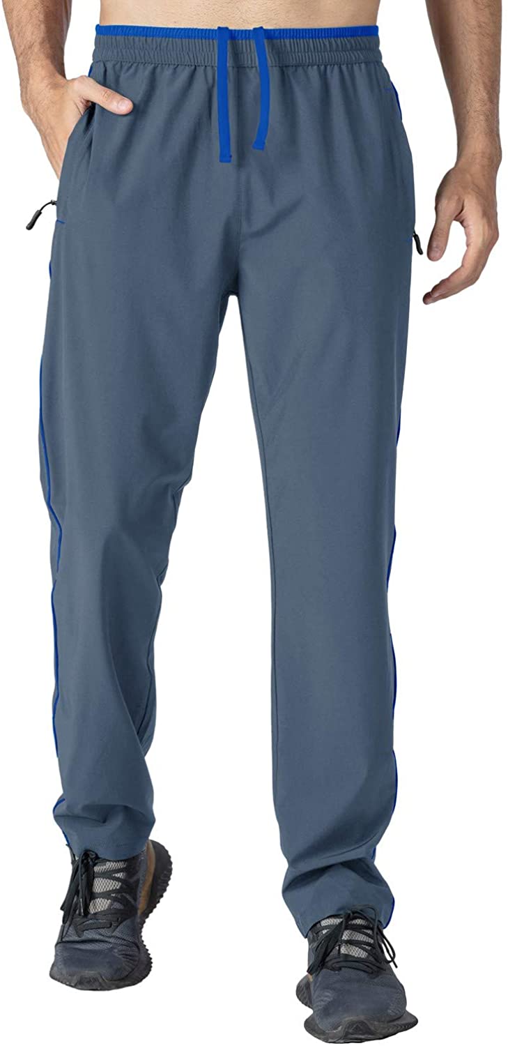 Rdruko Men's Jogger Casual Pants Lightweight Breathable Quick Dry Hiking Running Outdoor Sports Pants