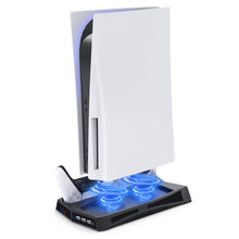 
                        
                          画像をギャラリービューアに読み込む, Vertical Stand for PlayStation 5 with Cooling Fan Charging Station Cooler - JOY2ESpree
                        
                      