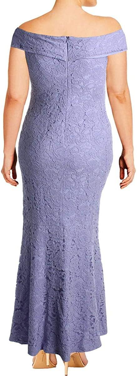 LAUREN RALPH LAUREN Womens Lace Off-The-Shoulder Evening Dress - JOY2ESpree