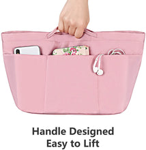 
                        
                          Load image into Gallery viewer, bridawn Nylon Tote Organizer Purse Insert Pocketbook Organizer Insert Handbag Divider with Handles Zipper Closure
                        
                      
