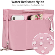 
                        
                          Load image into Gallery viewer, bridawn Nylon Tote Organizer Purse Insert Pocketbook Organizer Insert Handbag Divider with Handles Zipper Closure
                        
                      