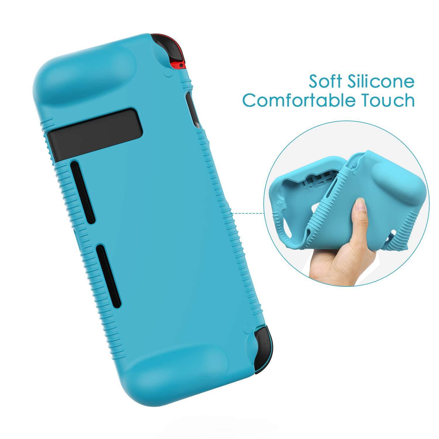 Semeving for Nintendo Switch Case with Tempered Glass Screen Protector for Boy/Girl/Men/Woman/Kids(Black with Screen Protector) … - JOY2ESpree