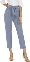
                        
                          Load image into Gallery viewer, Freeprance Women's Pants Casual Trouser Paper Bag Pants Elastic Waist Slim Pockets
                        
                      