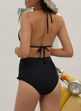 
                        
                          Cargar imagen en el visor de la galería, Bdcoco Women's High Waist Two Pieces Bikini Set Padded Stripe Tassel Swimsuit
                        
                      