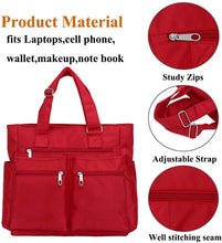 
                        
                          將圖片載入圖庫檢視器 Canvas Tote Bag Waterproof Nylon Multi Pocket Shoulder Bags Laptop Work Bag Teacher Purse and Handbags for Women &amp; Men
                        
                      
