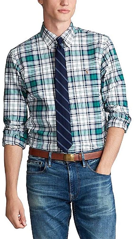 Ralph Lauren Mens Logo Button-Down Dress Shirt