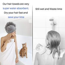 
                        
                          Load image into Gallery viewer, Vinker 3 Pack Hair Towel Wrap, Microfiber Quick Drying Hair Towels, Bath Dryer Caps, Bath Hair Drying Towel, Quick Dryer Hat for Women Girls
                        
                      